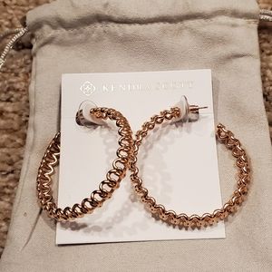 Kendra Scott Maggie Rose Gold Hopp Earrings